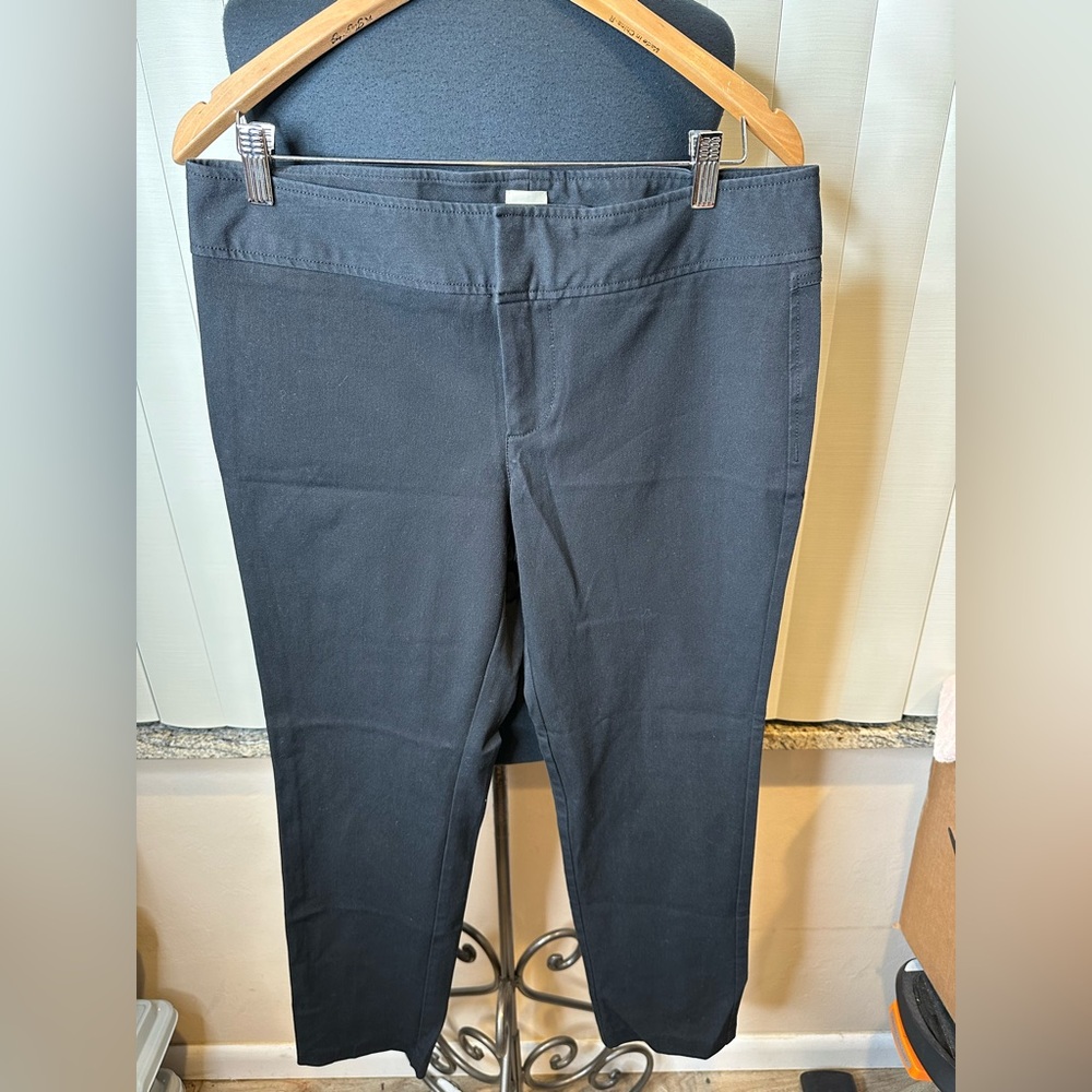 Ecru Black Timeless Straight-Leg Stretch Pants Career